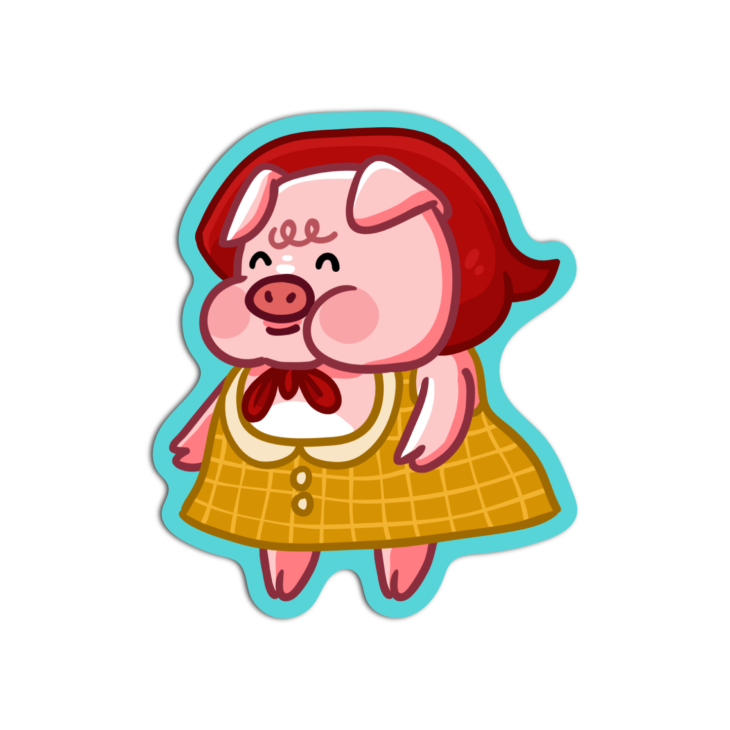 Pig Auntie Cute Pigs Sticker