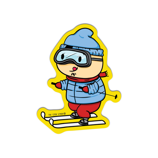 Sean Skiing Sean Potato's Vacation Sticker