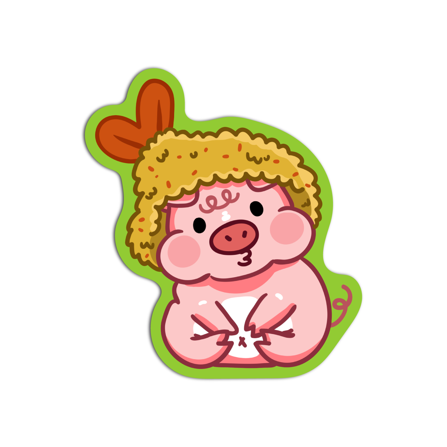 Pig Tempura Cute Pigs Sticker