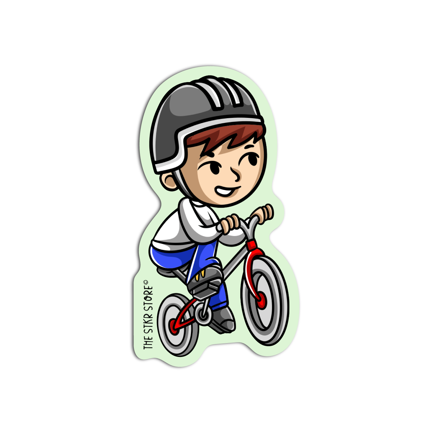 Cycling Sports Character Sticker