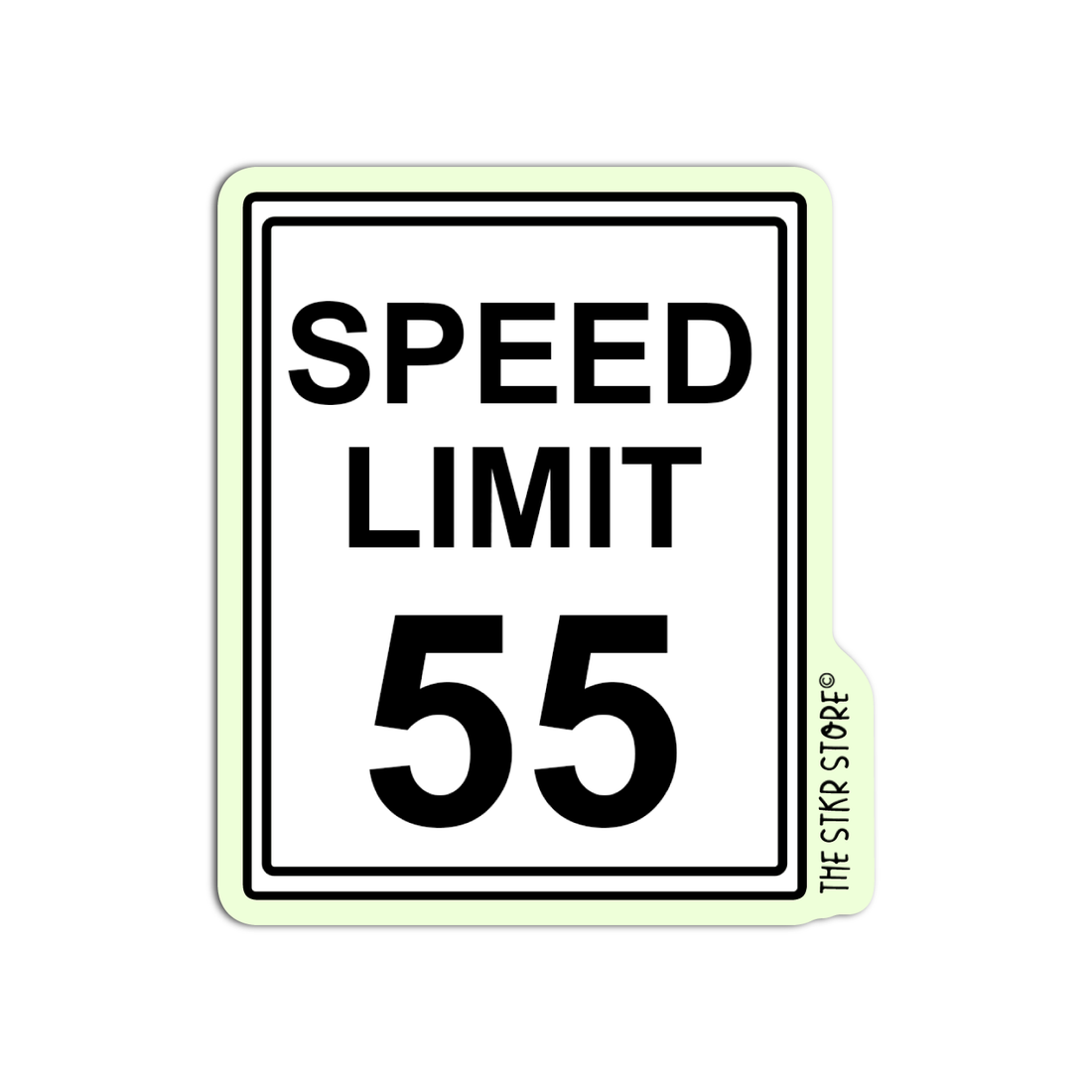 Speed Limit 55 Road Sign Sticker – The Stkr Store
