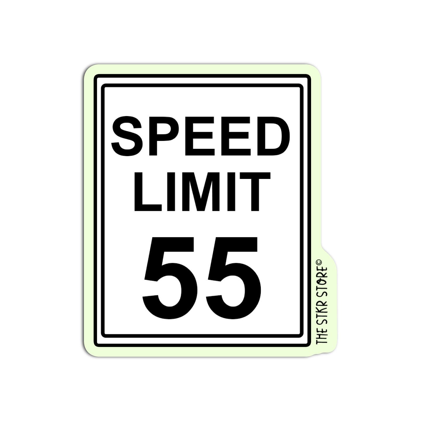 Speed Limit 55 Road Sign Sticker