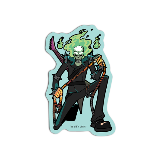 Brook as Ghost Rider One Pie cosplay DC Sticker