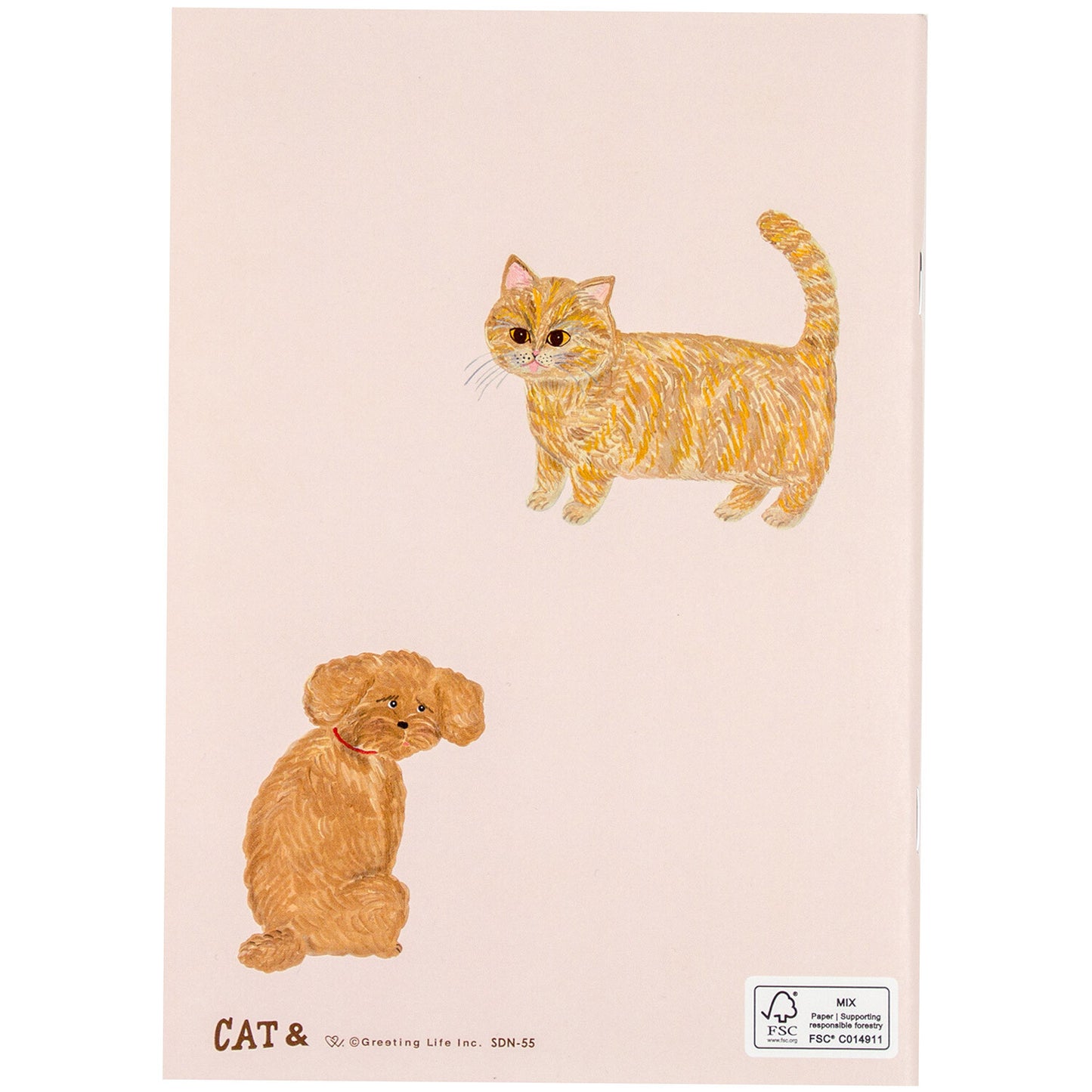 Cat & Sodeyama Bread Lookalike Kahoko A5 notebook / beige
