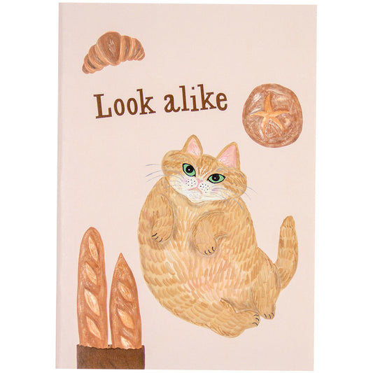 Cat & Sodeyama Bread Lookalike Kahoko A5 notebook / beige