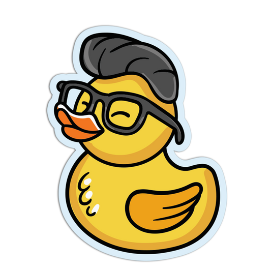 Hipster Rubber Duck Stickers