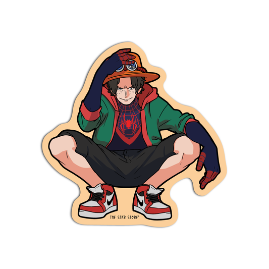 Ace as Miles(Spiderman) One Pie cosplay DC Sticker