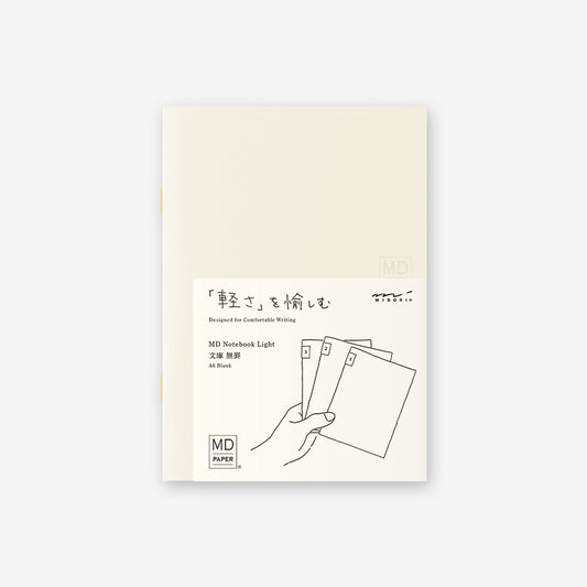 Midori MD Paper Notebook Light A6 Blank, Set of 3