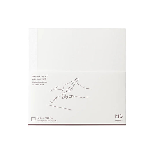 MD NOTEBOOK COTTON A5 SQUARE BLANK A