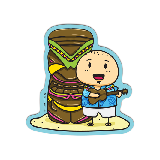 Sean with Ukelele Sean Potato's Vacation Sticker