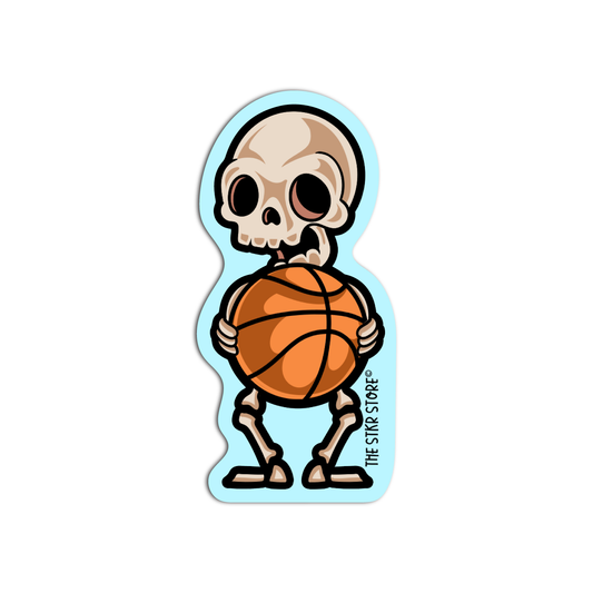 Skeleton Basketball Player Skeleton Sticker