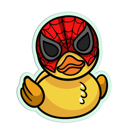 Super Spider Rubber Duck Stickers