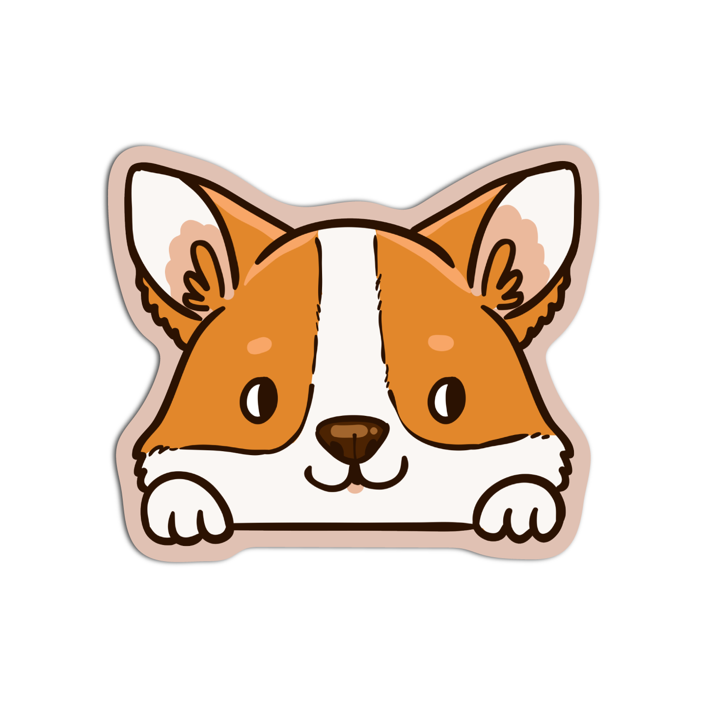 Corgi Head Hetero Sticker