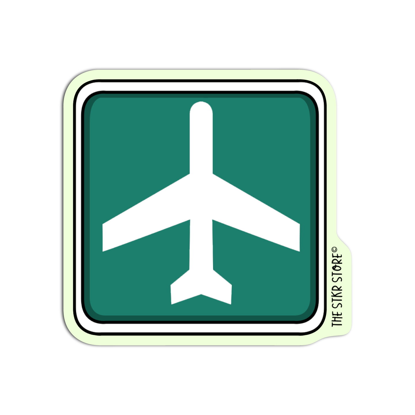 Airport Road Sign Sticker