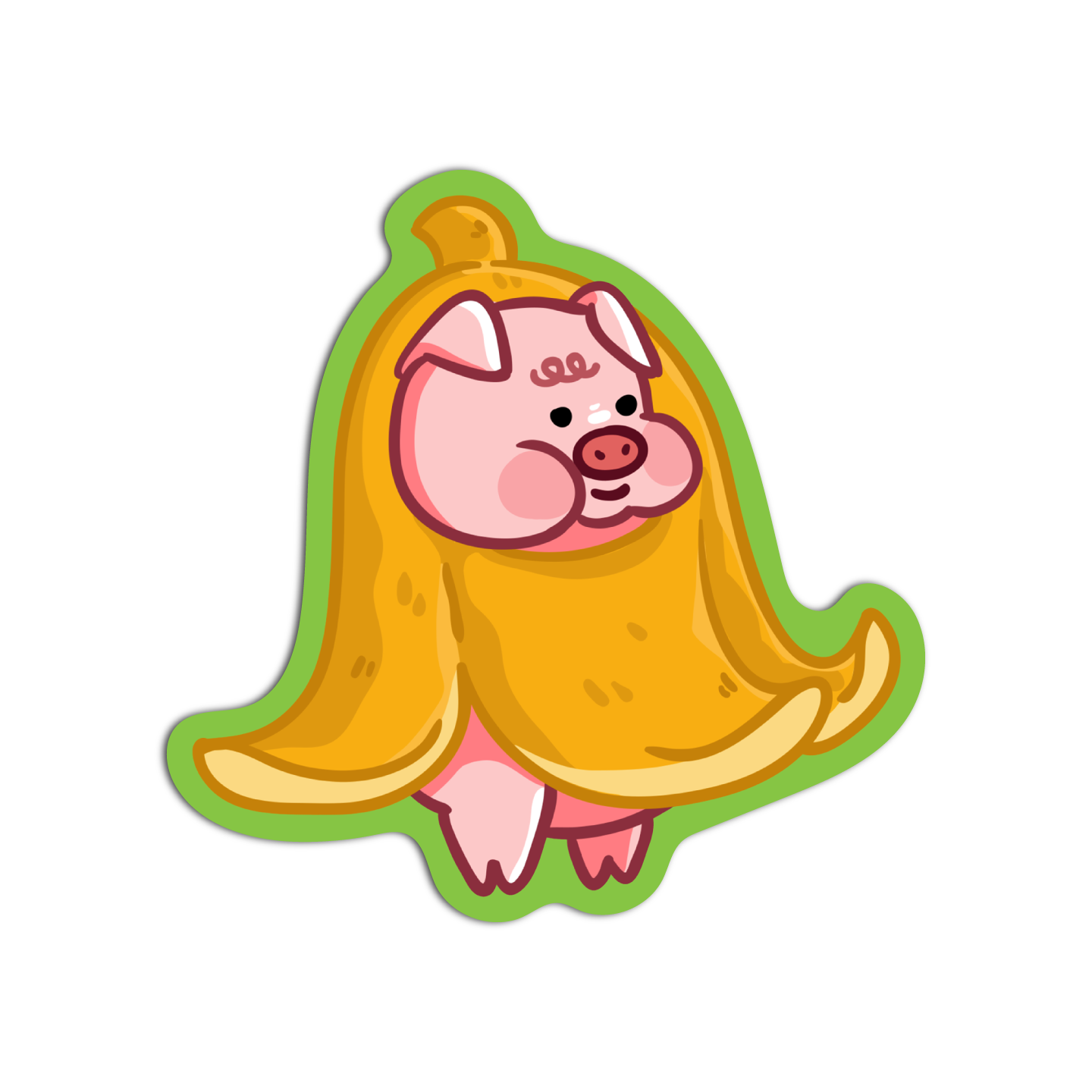 Pig Banana Cute Pigs Sticker