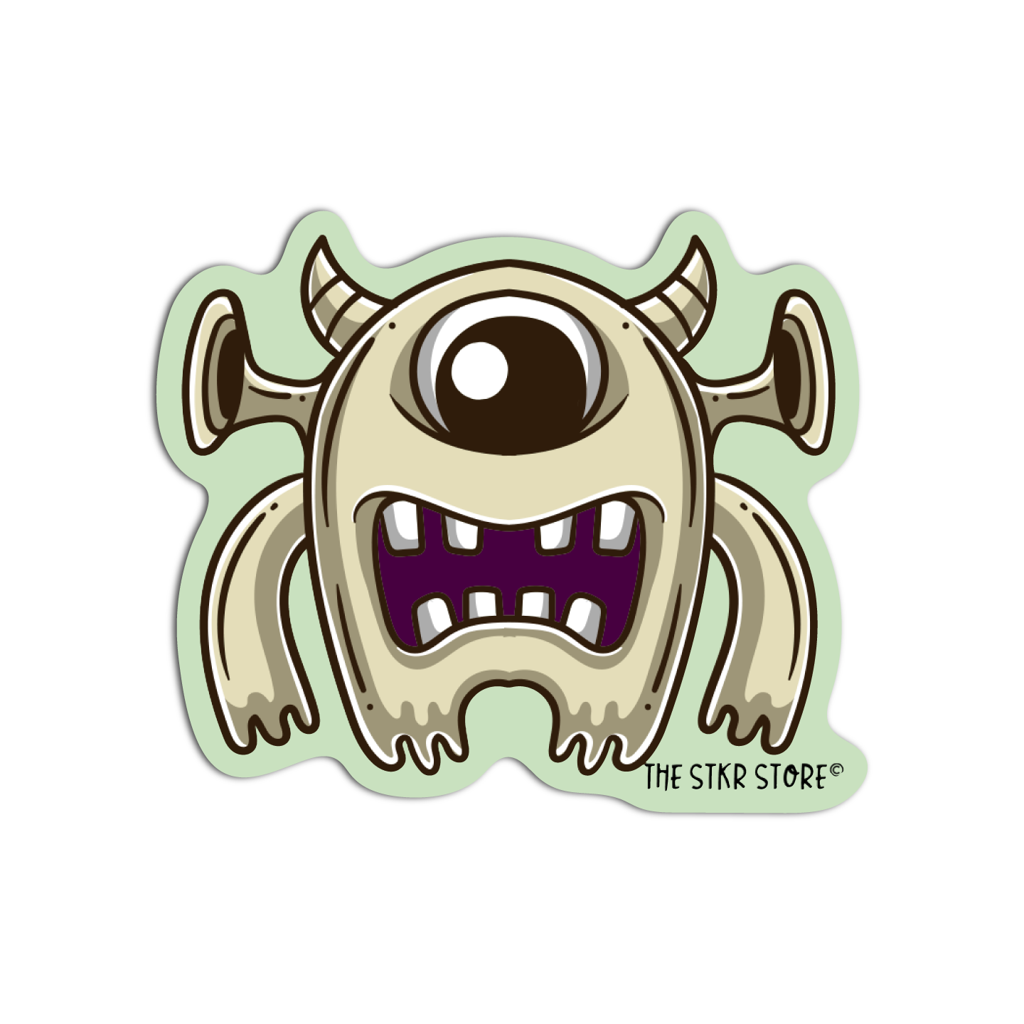 Silver Monster Sticker