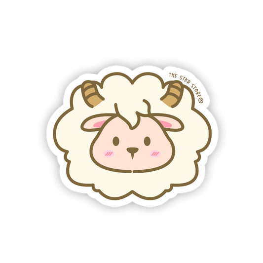 Woolly Ram - Cute Animals Face Sticker (Copy)
