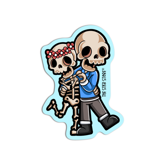 Skeleton Couple Skeleton Sticker