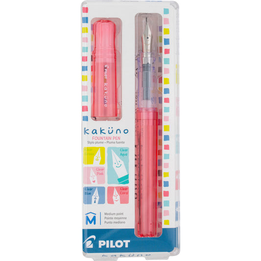 Pilot Kakuno Fountain Pen Translucent Coral