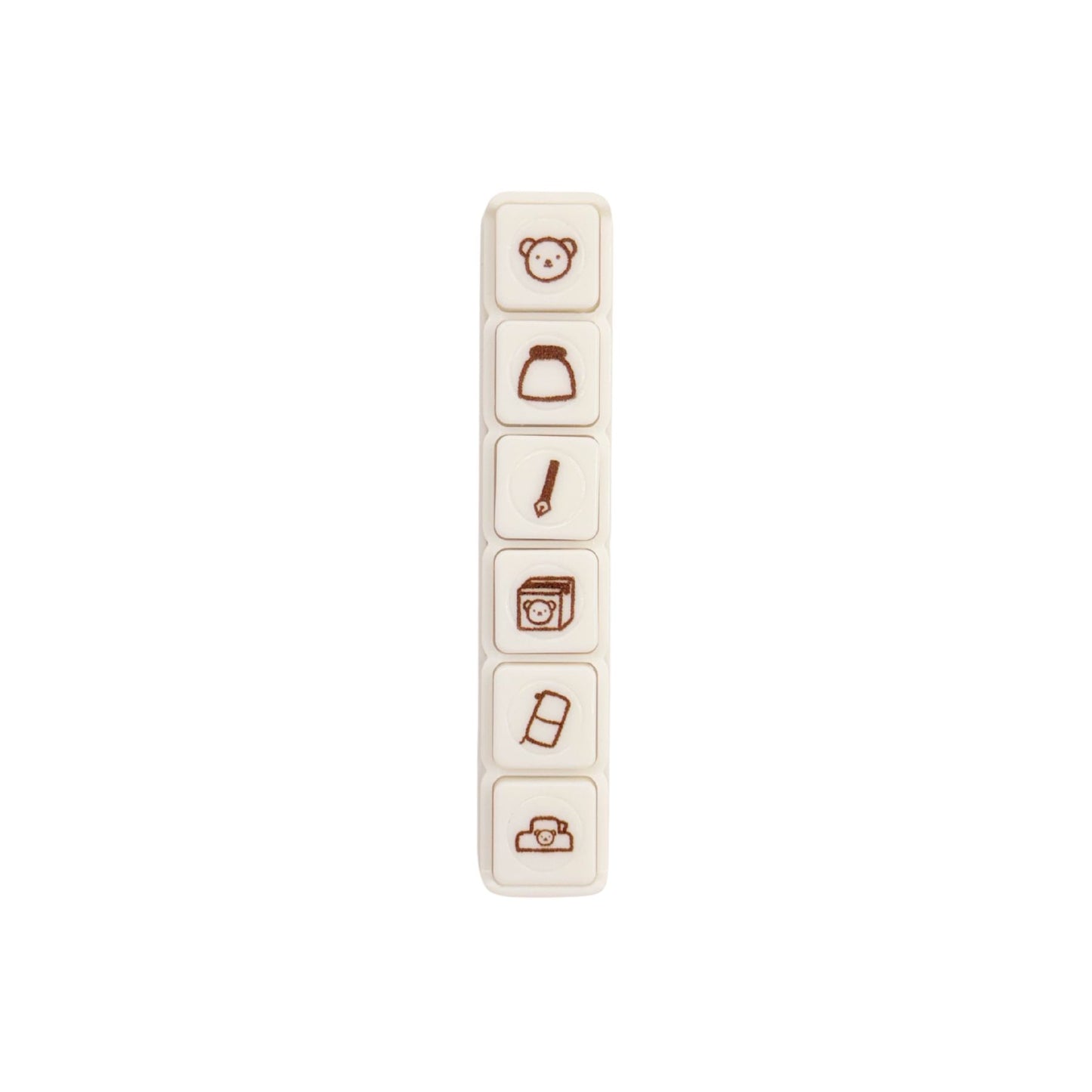 Set of stamps with icons on a white background