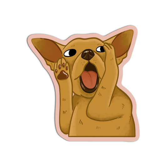 Cute Funny Dog Surprised Mini Pincher Sticker