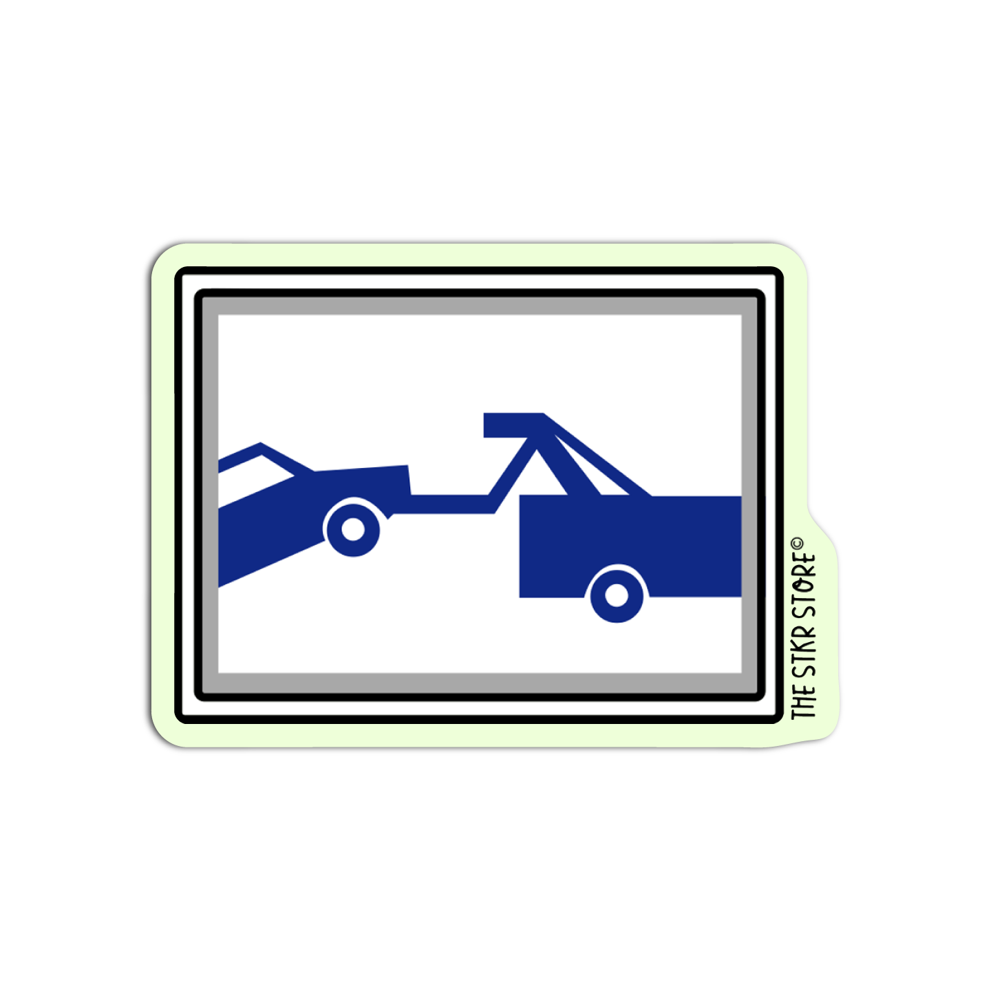 Tow Away Zone Road Sign Sticker