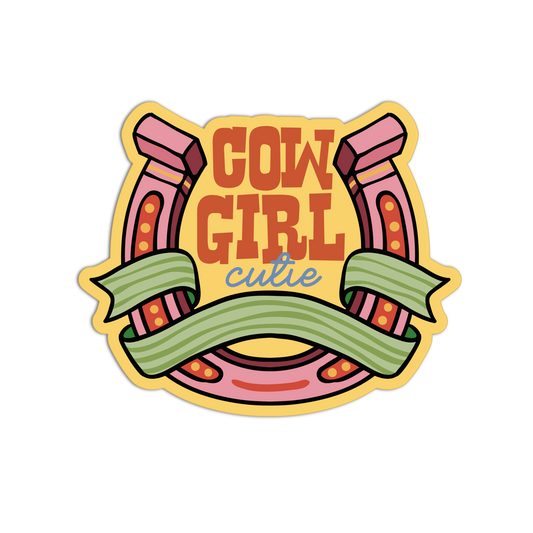 Cow Girl Cutie Coquette Cowgirl Textured Stickers