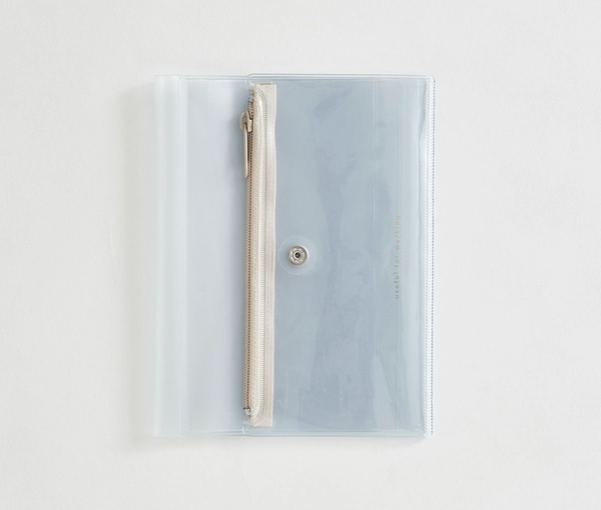 Isshoni. Pen Case + Notebook Cover Clear Pvc A6