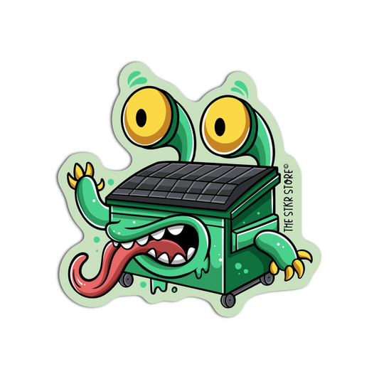 Green Monster Bin Sticker