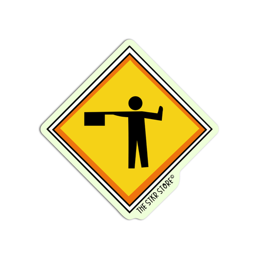 Roll-Up Construction Road Sign Sticker