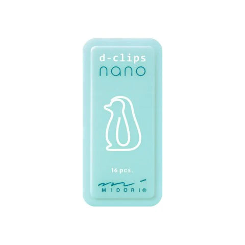 Tortoiseshell clip set packaging with 'd-clips nano' and 'MIDORI' branding on a white background
