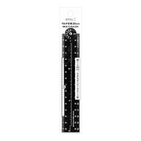 Multi Ruler 30cm Black - The Stkr Store