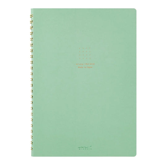 Ring Notebook A5 Color Dot Grid Green - The Stkr Store