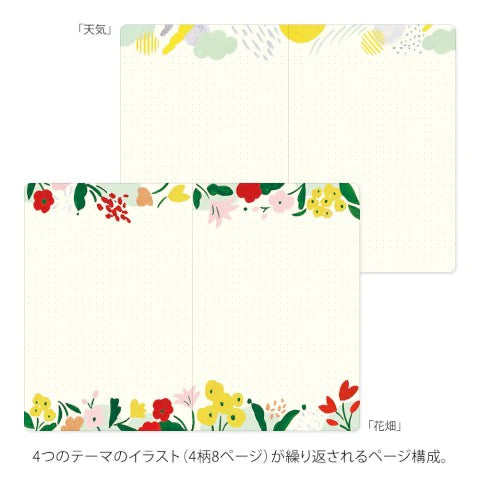 Yuru Log Notebook B6 Motif Textile - The Stkr Store