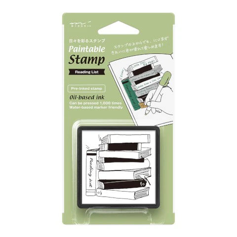 Paintable Stamp Pre-Inked Reading List - The Stkr Store