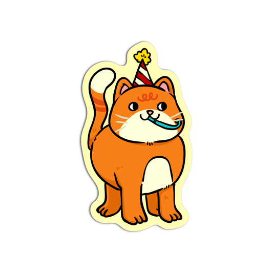 Cat Birthday Sticker