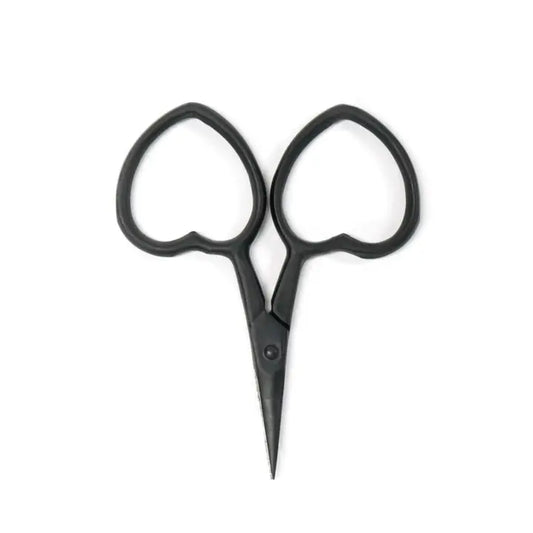 Black scissors on a white background