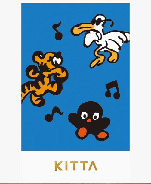 Cartoon characters on a blue background with 'KITTA' branding.