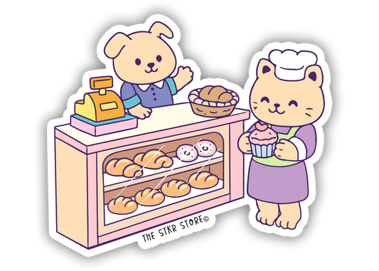 Bakery Counter Crew - Cute Baking Animal Sticker