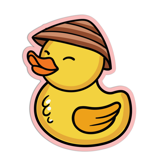 Conical Hat Rubber Duck Stickers
