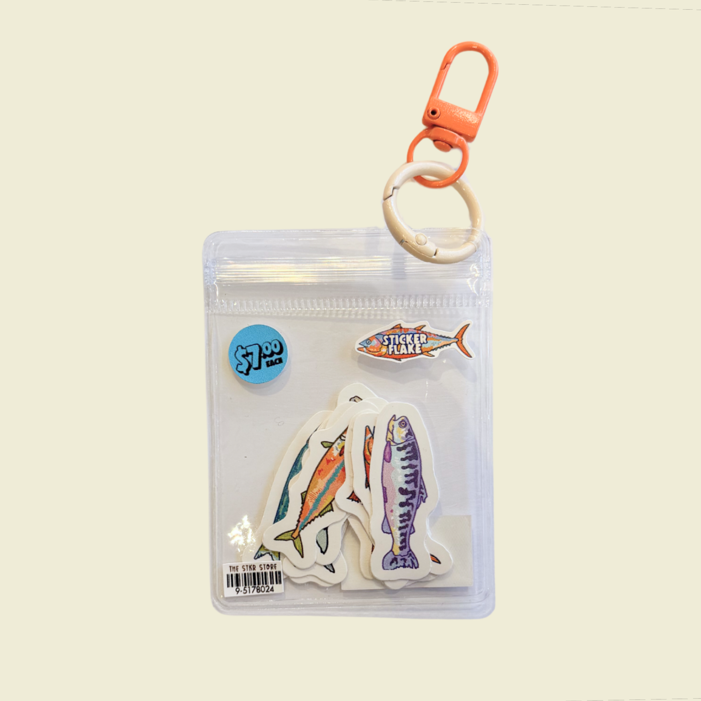 The Stkr Store Sticker Flake Keychain