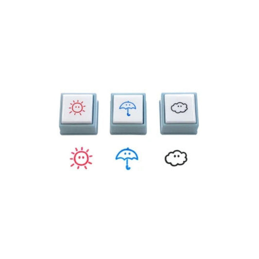 Weather 001 Custom Stamp Set – Pochitto Pick Push Button Stamp