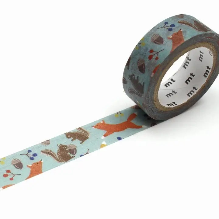 Decorative tape with animal patterns on a white background