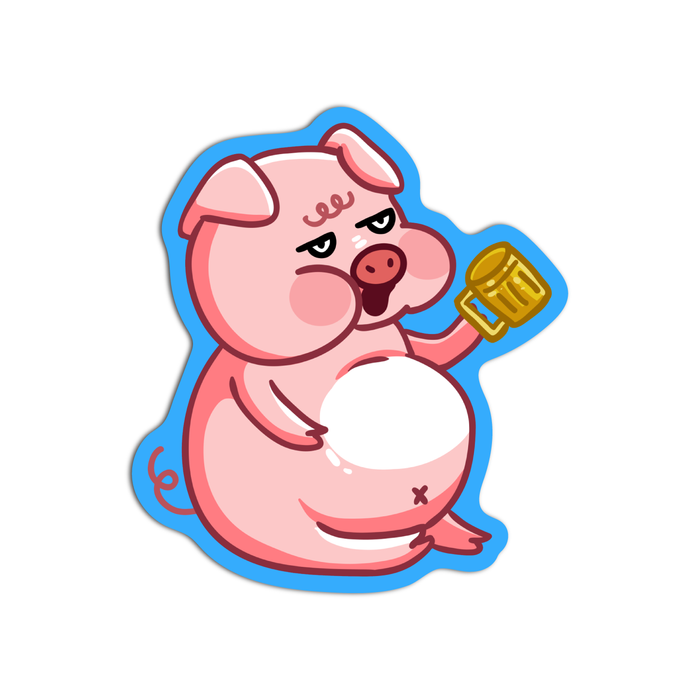 Pig Beer Cute Pigs Sticker