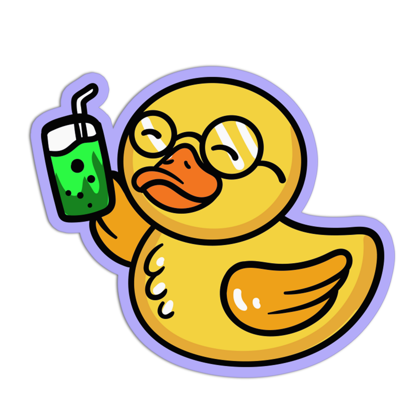 Summer Drink Rubber Duck Stickers
