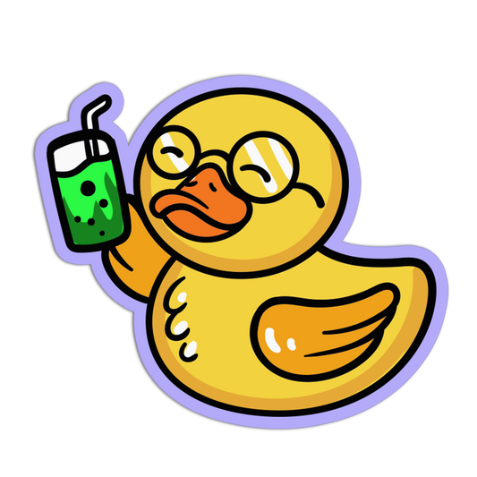 Summer Drink Rubber Duck Stickers