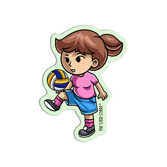 Volleyball Sports Character Sticker