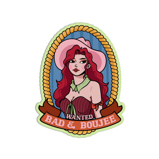 Bad and Bowee Coquette Cowgirl Textured Stickers