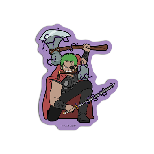Zoro as Thor One Pie cosplay DC Sticker