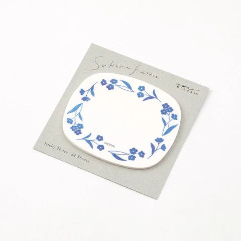 Sticky Notes Transparency Blue Flowers - The Stkr Store
